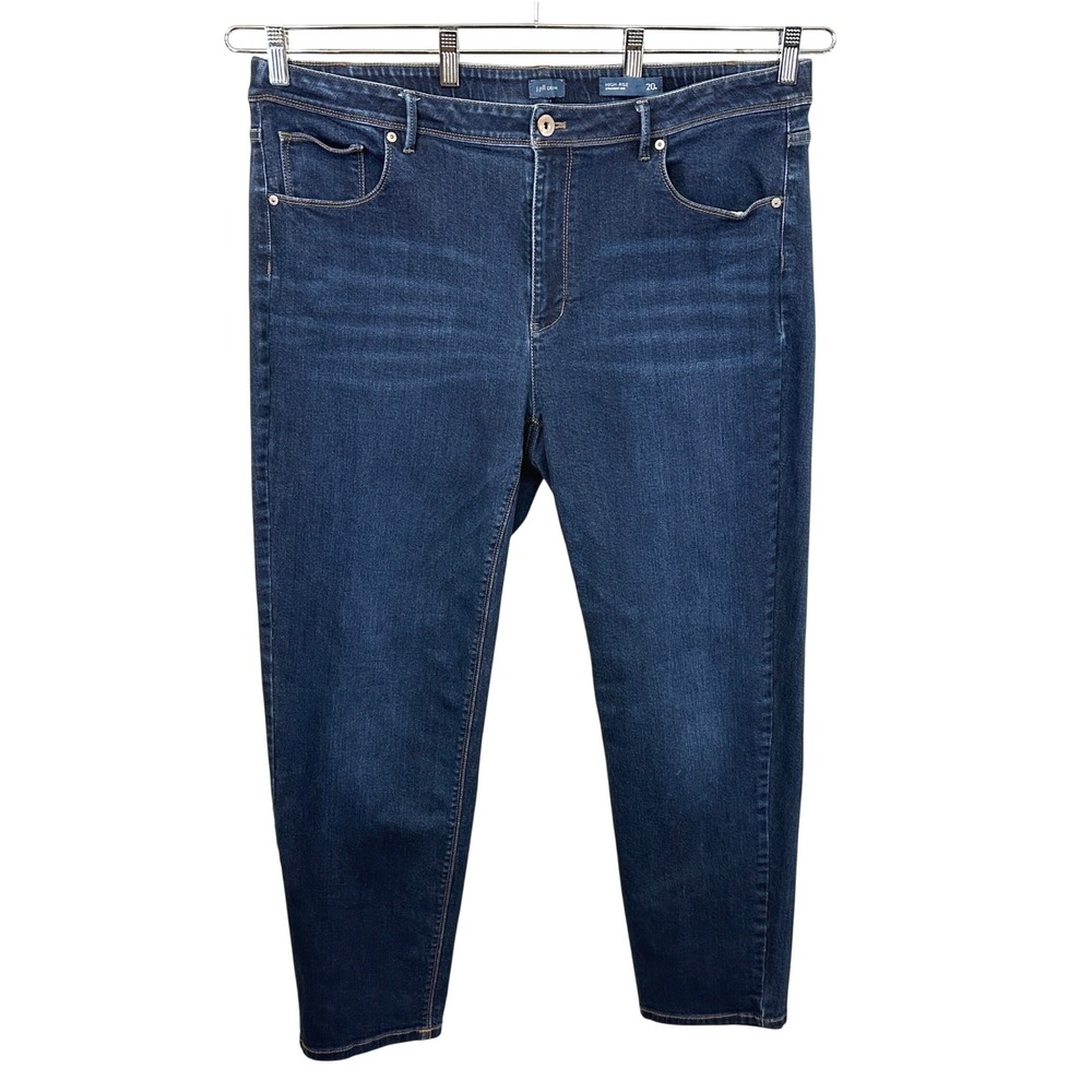 J. Jill Plus Size 20R Jeans High Rise Straight Leg Dark Wash Blue Solid 1508